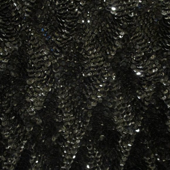 Vintage Black Covered Cocktail Jacket sz L Mandarin Collar - Picture 7 of 10